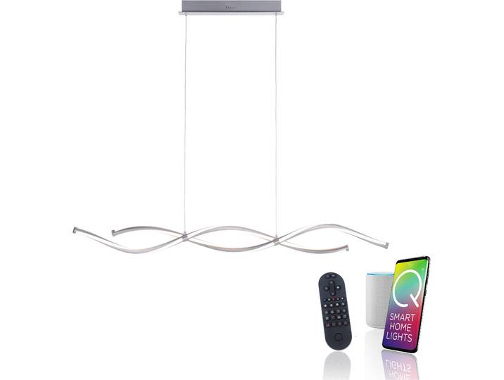 LED Pendelleuchte Q-MALINA , silber (stahlfarben), 2, 1 Stk., NEUHAUS Q SMART HOME LIGHTS, Leuchten, LED Pendelleuchte