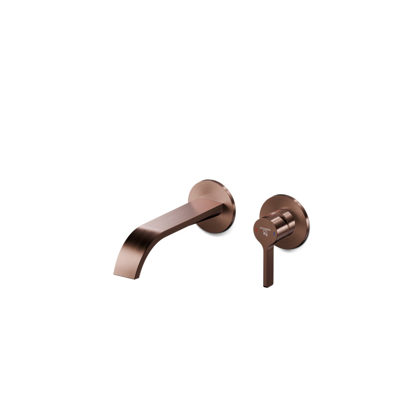 Steinberg Serie 280 Waschtisch-Wand-Einhebelmischer, ohne Ablaufgarnitur, Kupfer gebürstet 280 1814 3 BC