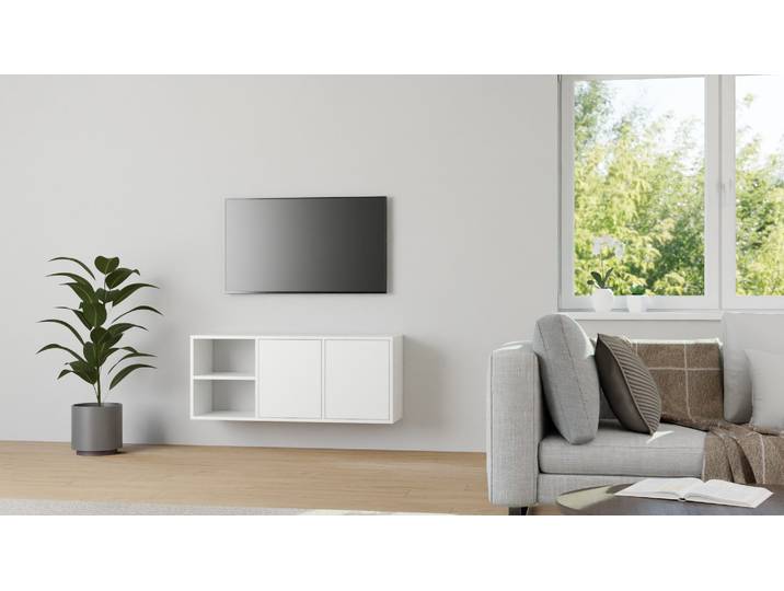 Hängesideboard nach Maß – gratis Magazin MDF Beschichtet MDF Weiß matt
