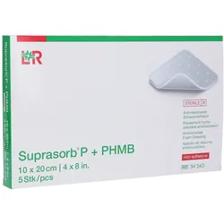 Lohmann & Rauscher Suprasorb P + PHMB anti-mikrobieller Schaumverband 5 Stück 10 x 20 cm 5 St