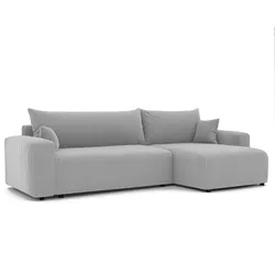 ECKSOFA mit Schlaffunktion und Bettkasten, Grau