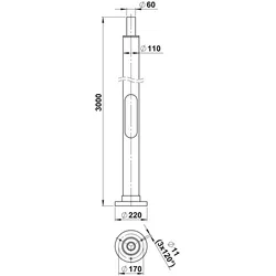 Albert Leuchten Lichtmast alu Lph 3,0m 690014