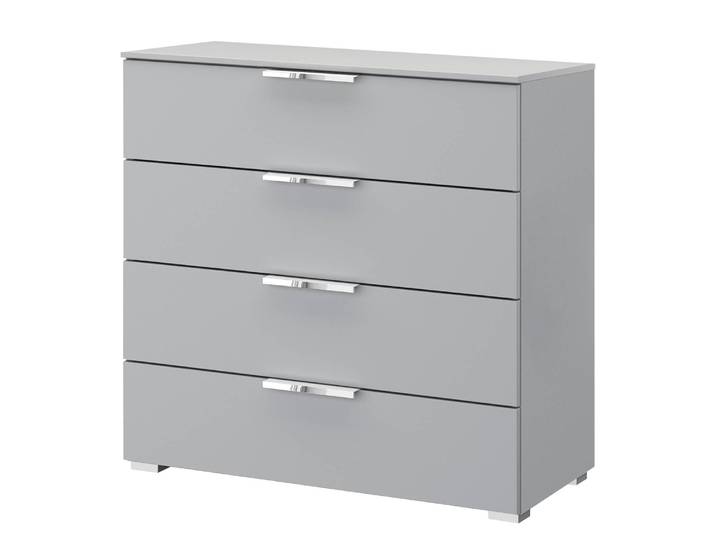 Buffet x4 80cm Gris/Gris soie Chrome