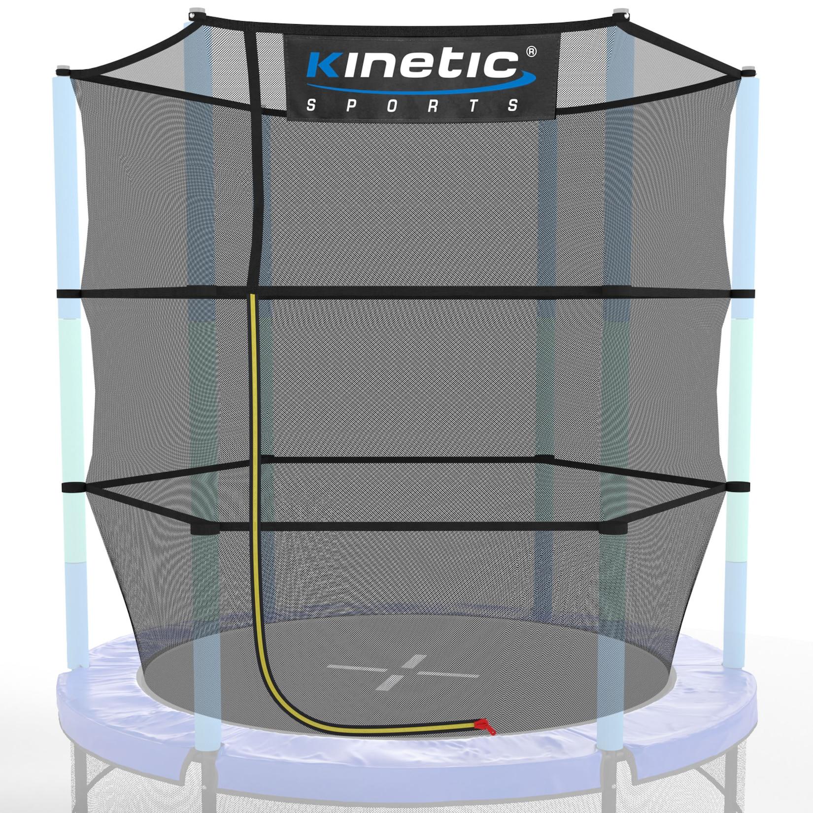 KINETIC SPORTS Trampolin Sicherheitsnetz für JUMPER 140 cm Kindertrampoline – Ersatz Fangnetz Netz mit Reißverschluss, UV-beständig, Indoor