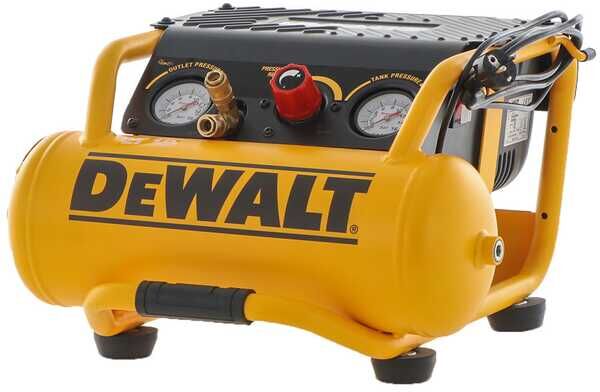 DeWalt DPC10RC-QS - Compresseur d'air électrique portatif monophasé, oil-less - Moteur 2 CV - 10 L