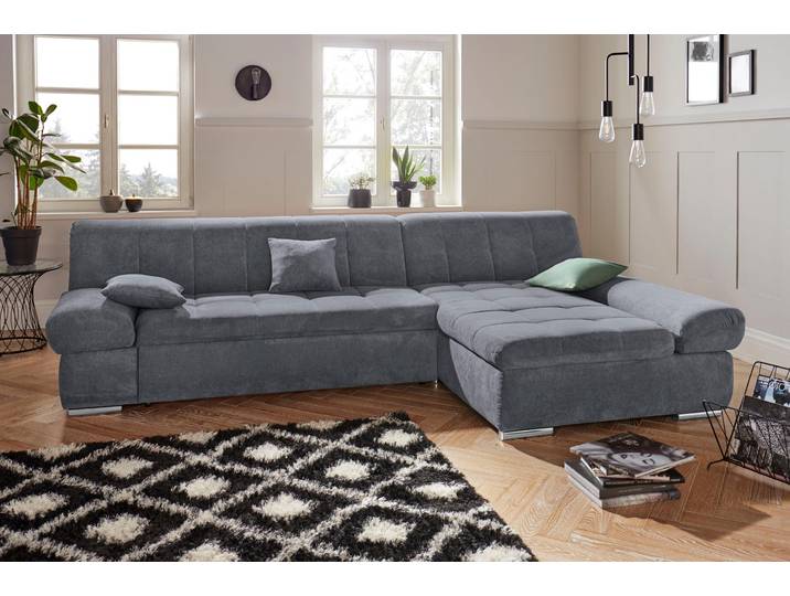 DOMO collection MONA 297x173 cm, modern & komfortabel, optional mit Komfortfunktionen whlw. mit Bettfunktion, L-Form