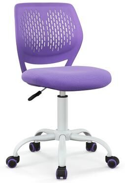 Costway Ergonomic Children Study Chair with Adjustable Height-Purple