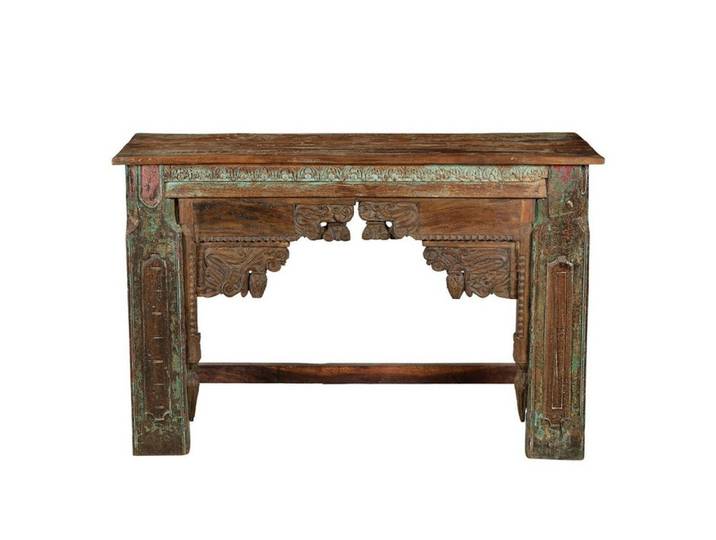 Luxury-Park-Direct Kommode India breite Konsole Sideboard Tisch antike Schnitzerei und Bemalung R