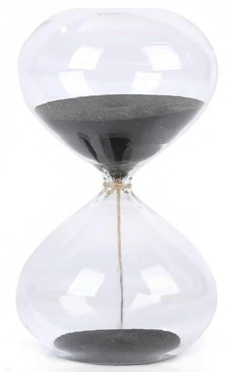 Dripio Glazen zandloper voor tijdsmanagement, 60 minuten en 30 seconden