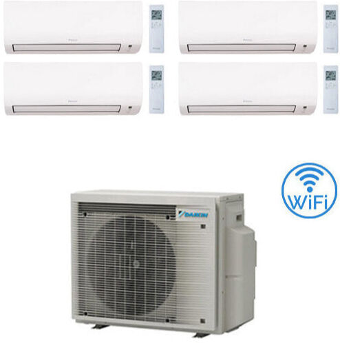 Daikin Condizionatore Climatizzatore Quadri Split Inverter R-32 Comfora 12000+12000+12000+12000 con 4MXM80A9 con Wi-Fi Integrato