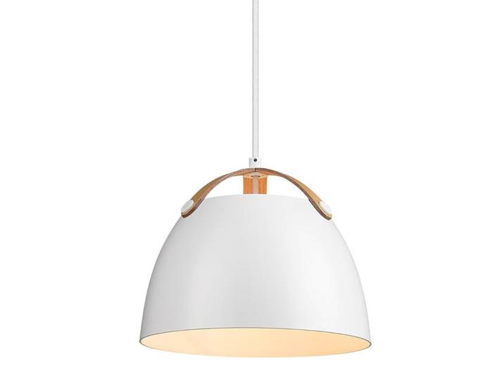 Oslo Hanglamp Ø24 White/Oak - Halo Design - Eetkamer - Glas