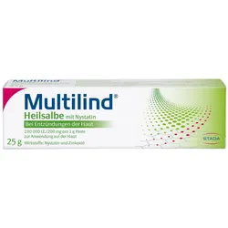 Multilind Heilsalbe mit Nystatin U. Zinkoxid 25 G