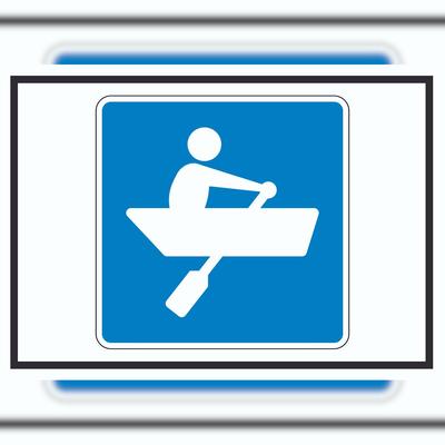 HB-Druck Ruderboote erlaubt Symbol A0 (841x1189mm)
