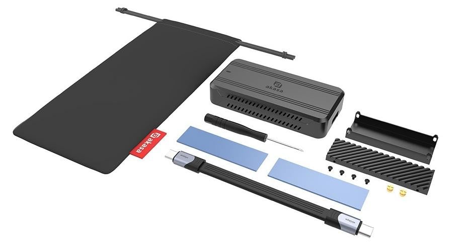Akasa AK-ENU4M2-01 M.2 SSD-behuizing met USB-aansluiting, Zwart