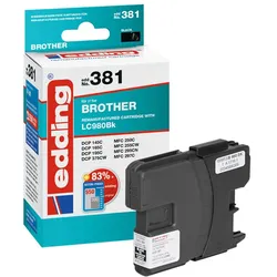 edding Druckerpatrone EDD-381 schwarz kompatibel zu brother LC-980BK
