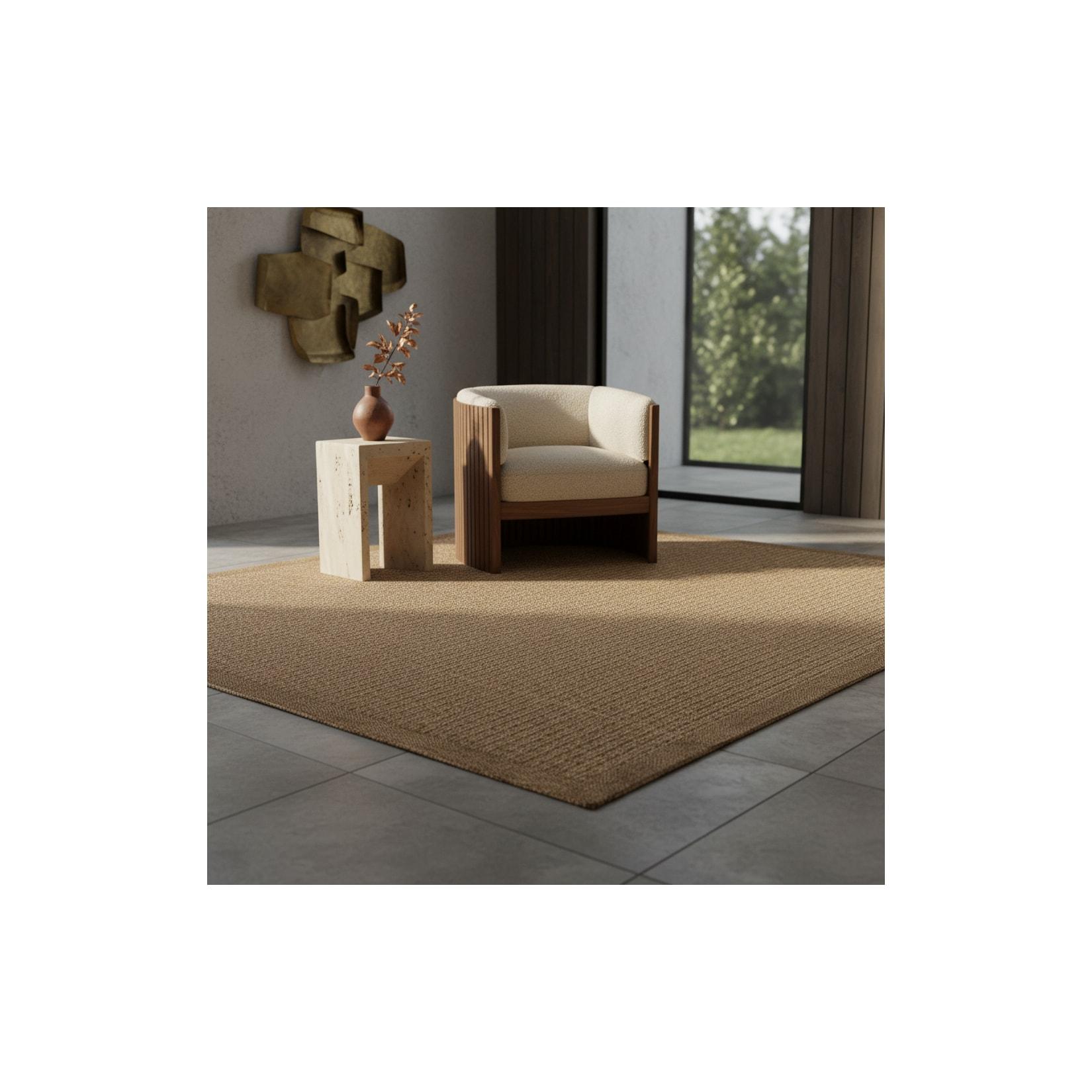 Teppich Outdoor DAFNE in Braun, einfarbig, 140 x 200 cm