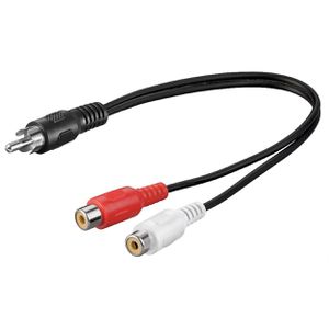 Goobay Audiokabel 50005, 0,2m, 1x Cinch / 2x Cinch-Buchse