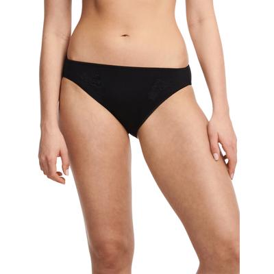 Slip CHANTELLE "HEDONA", Damen, Gr. 42, schwarz, Obermaterial: 83% Polyamid, 17% Elasthan, körpernah, Unterhosen Slip, blickdichtes Gewebe, Guipure Spitze