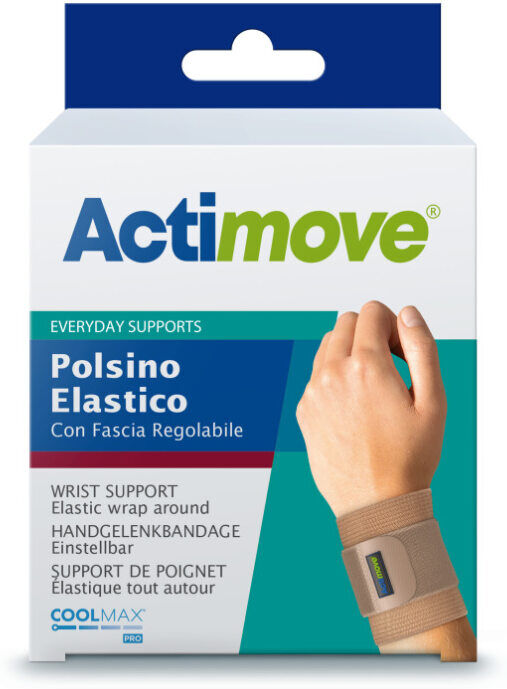 ESSITY ITALY SpA Actimove - Everyday Polsino Elastico con Fascia Regolabile - Supporto per Polso Universale