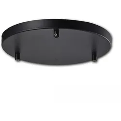ISOLED Deckenbaldachin RUND, IP20, Stahl, schwarz, 3-fach Abhängung, Ø 30cm / H 2.5cm ISO-115221