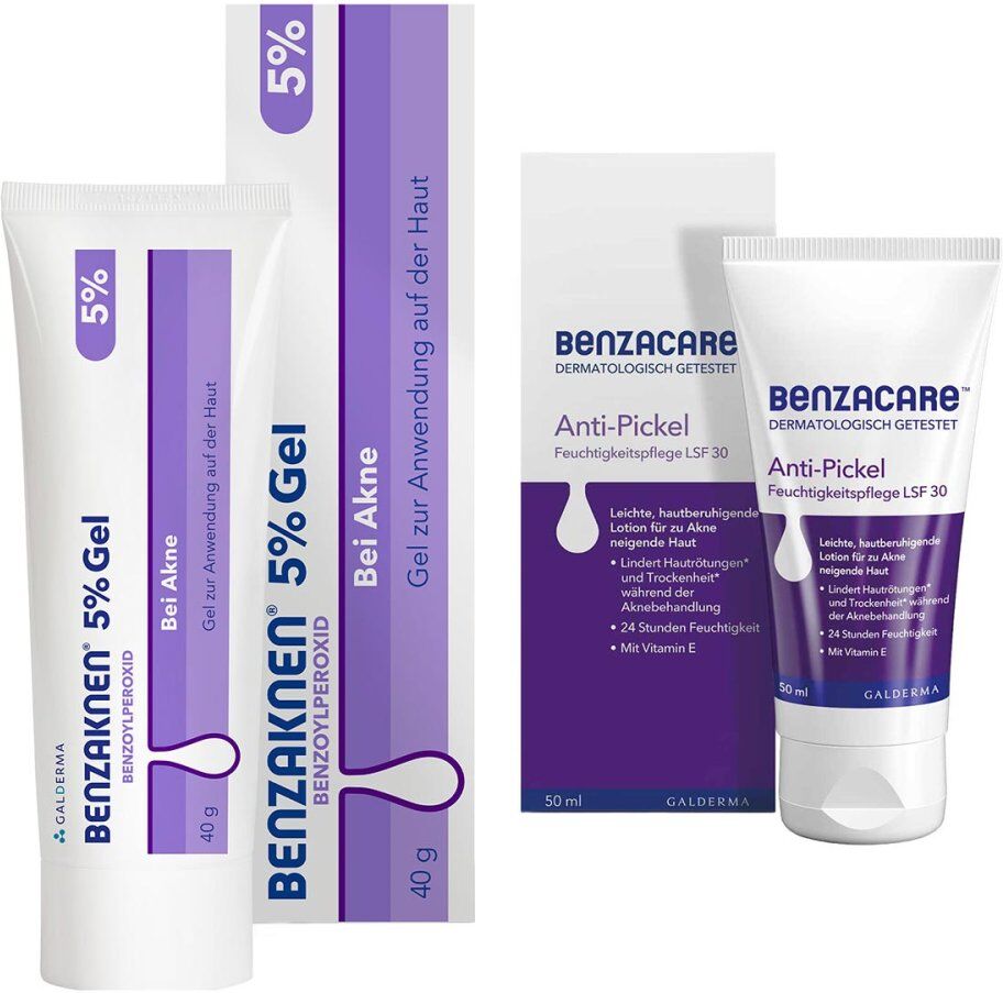 Benzaknen 5% + Benzacare Anti-Pickel Feuchtigkeitspflege SPF 30