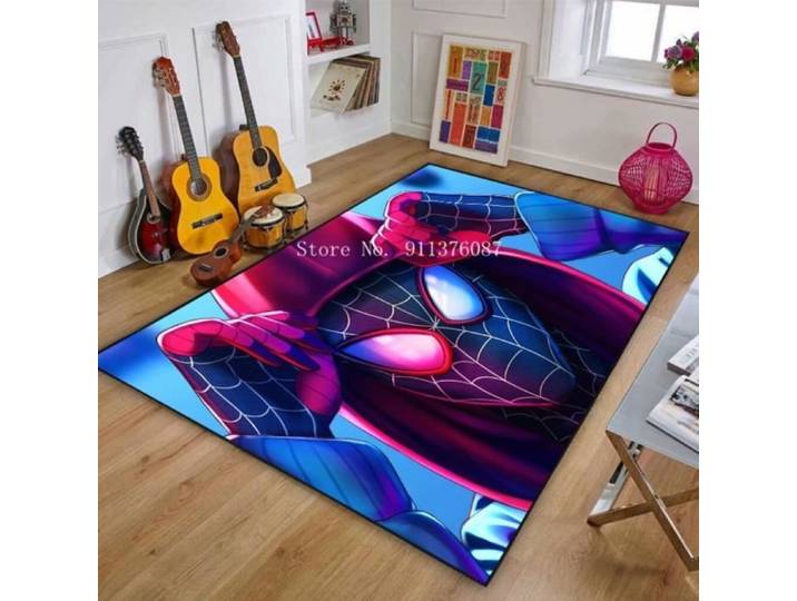 Tapis de sol Spiderman pour enfants - NVY-5200 - Super héros - Salle de bain cuisine salon chambre à coucher