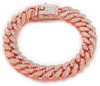 Inspire Essentials Luxury Rhinestone Dog Chain Collar For Stylish Pets 3 9.06in