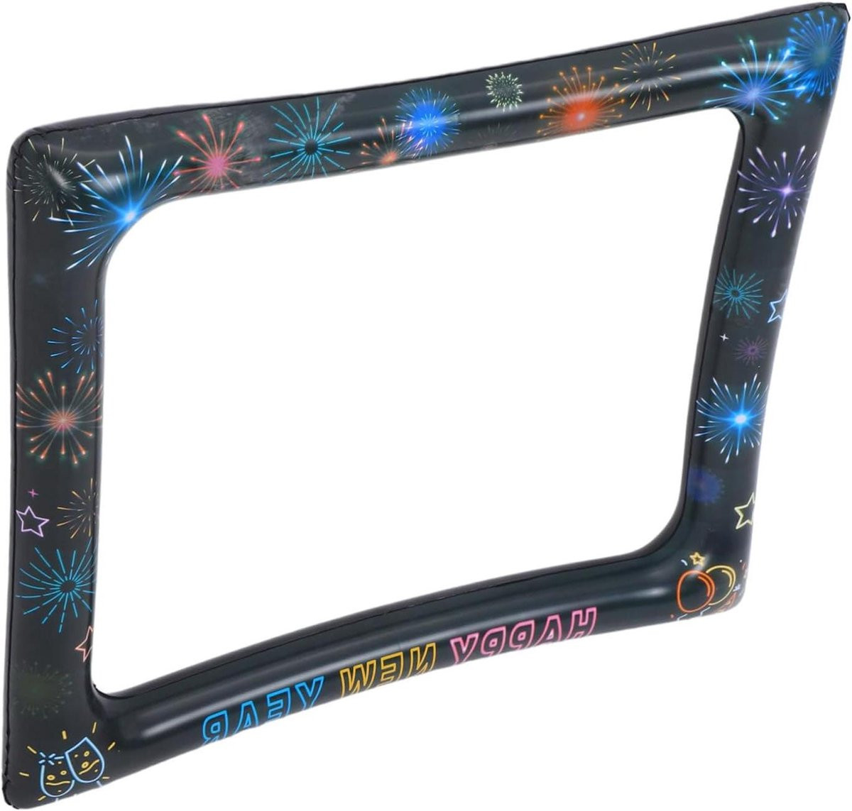 Multicolor Opblaasbaar Selfie Frame Foto Booth Rekwisiet voor Feestdecoratie B: 75 cm, H: 65 cm