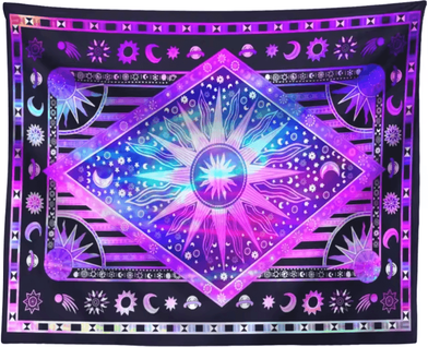 Inspire Curations Indian Tarot Mandala Tapestry Bohemian Hippie Wall Hanging Decor w3 75x75cm