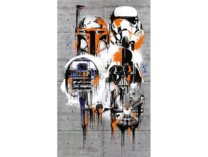 Komar VD-025 vliespaneel Star Wars Female Leia , 1 baan, inclusief behanglijm, 120 x 200 cm, bont