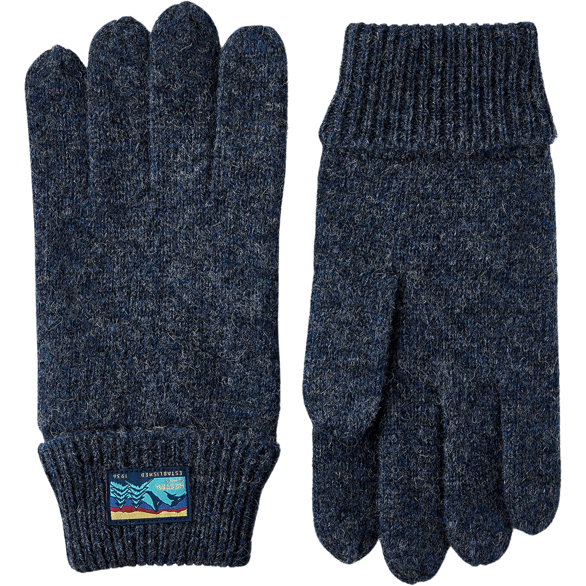 Hestra Raggwool Fingerhandschuhe blau Größe 6 Trekking Elastisch