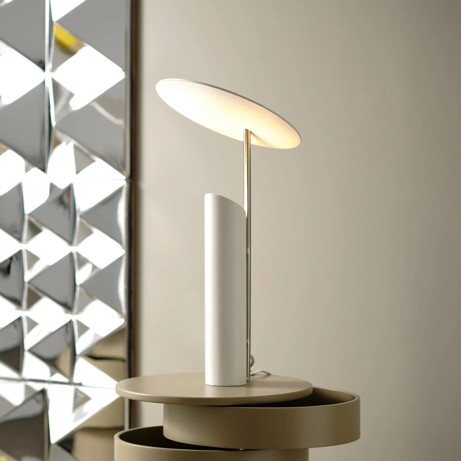 Verpan Reflect Tafellamp Matt White - Designer Tafellamp voor de Woonkamer