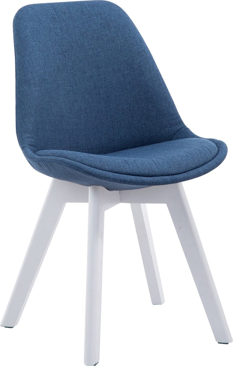 CLP Borneo V2 Eetkamerstoel - Blauw wit stof