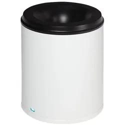 PROREGAL Selbstlöschender Papierkorb | 80 Liter, HxBxT 56x46,5x46,5cm | Verzinkter Stahl | Weiß | Papiereimer Mülleimer für Papier