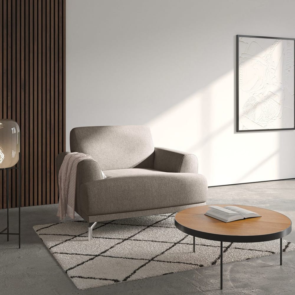 Mesonica Fauteuil en polyester brun Marron 84x74x95cm