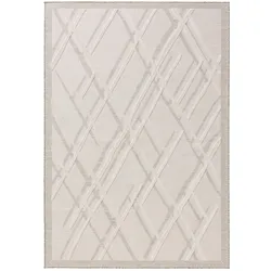 benuta Basic In- & Outdoor-Teppich Flora Cream 160x230 cm - Teppich für Balkon, Terrasse & Garten