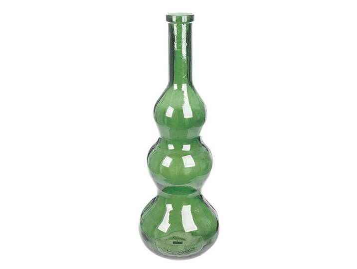 Bodenvase Balleros, Grün, Glas, organisch, 75 cm, auch für frische Blumen geeignet, Dekoration, Vasen, Glasvasen
