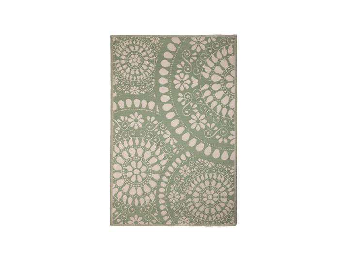 Outdoorteppich ESSCHERT DESIGN, grün (grün, weiß), B:182cm L:121cm, Polypropylen, Teppiche, Outdoorteppich