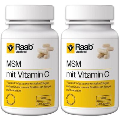Raab Vitalfood MSM mit Vitamin C Kapseln 2x 2x90 St