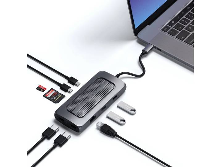 Multiport Satechi Grau Aluminium - Farbe: Graphit