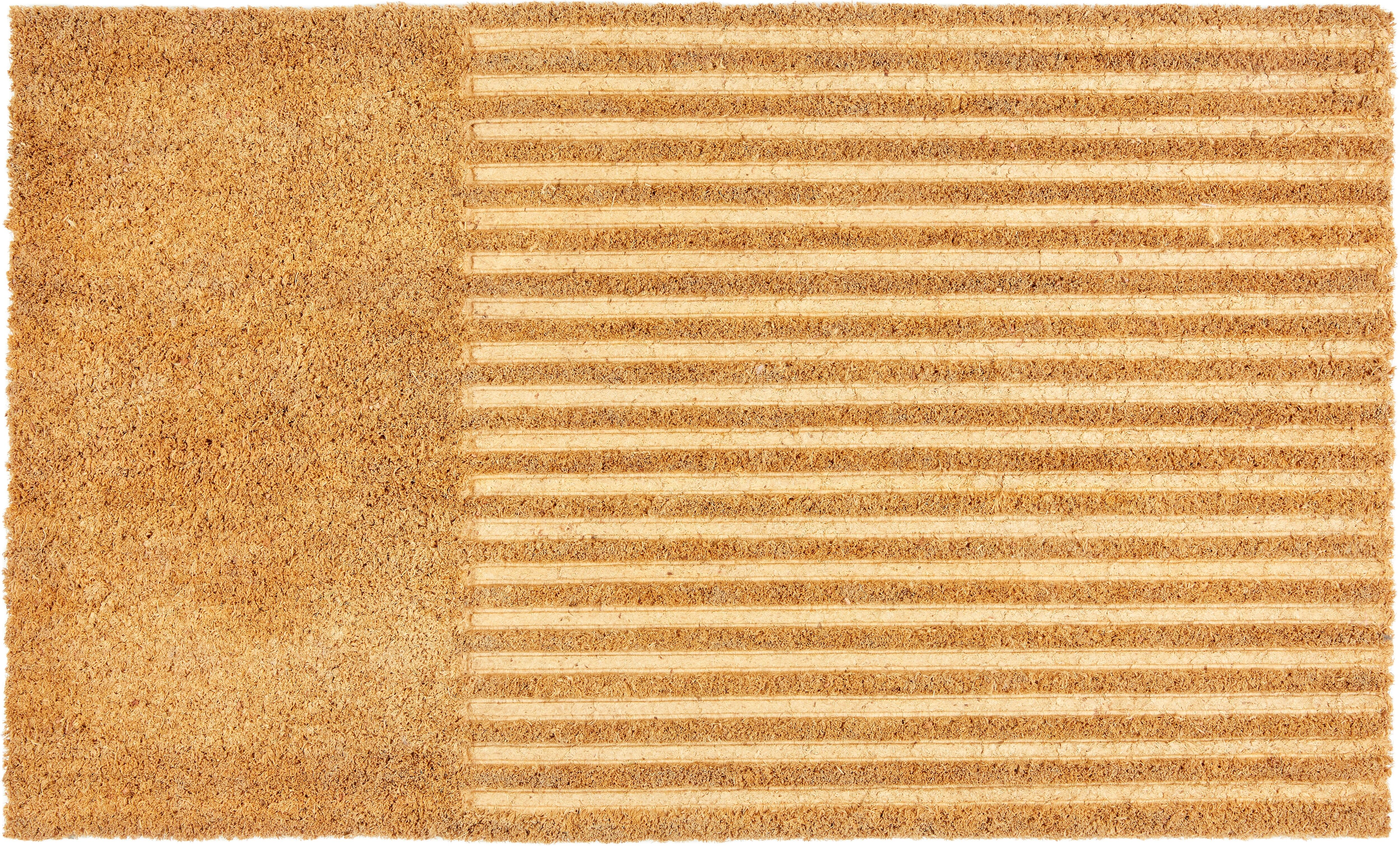 Fussmatte ASTRA "Coco Shape", beige (natur), B:45cm H:15mm L:75cm, Kokos, Teppiche, Fussmatte, Türmatte, Kokos, schmutzabweisend, rutschfest, In und Outdoor natur B : 45cm 1 Stk., 15mm, L: 75cm