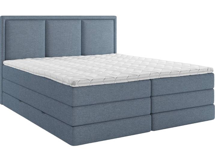 XORA Boxspringbett SWING, dunkelblau, Stoff