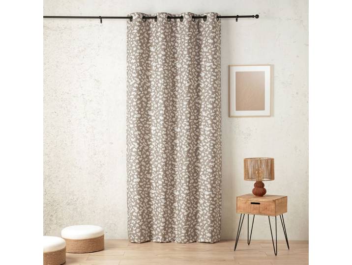 Rideau thermique et phonique obscurcissant jacquard face polaire coton