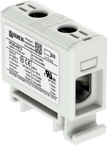 Ouneva Group VC05-0013 Verteilerblock Schrauben Grau 1St.