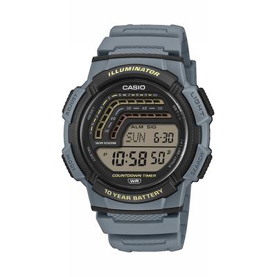 Chronograph, blau, CASIO TIMELESS COLLECTION, Armbanduhren, Herren, Chronograph, Quarzuhr, Armbanduhr, Herrenuhr, digital, automatischer Kalender