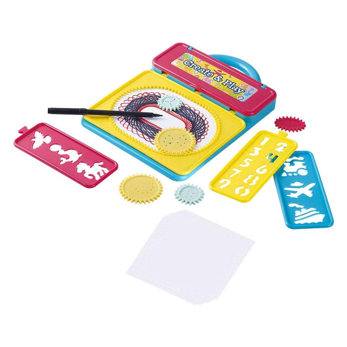 Play Tragbares Spirograph- und Vorlagen-Zeichenbrett von, 21-tlg. (49619510)