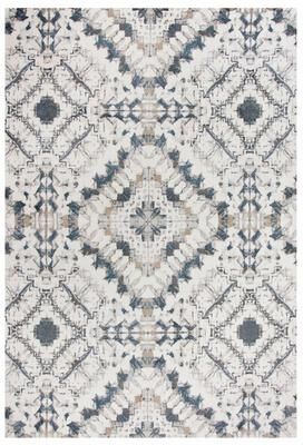 Alora Decor Lavish Beige, Blue, Taupe, and Gold Geometric Rug