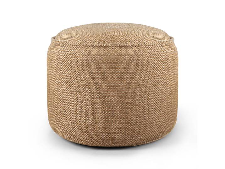 Ethnicraft Donut Sitzpouf karierter Stoff 50x50x40 cm