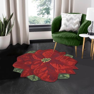 Lush Decor Frontporch Poinsettia Indoor/Outdoor Mat