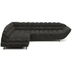 Ecksofa Gappa Stoff Braun Graubraun